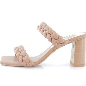 Dolce Vita, cream colored, 3.2 inch heels, size 7 with braided detailing
